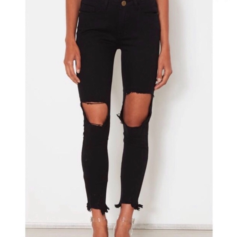 white fox boutique ripped frayed jeans